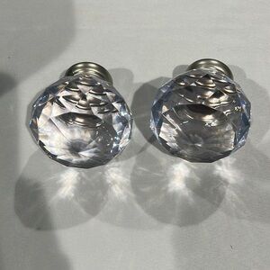 Curtain Rod finials. Glass balls. Set of 2.